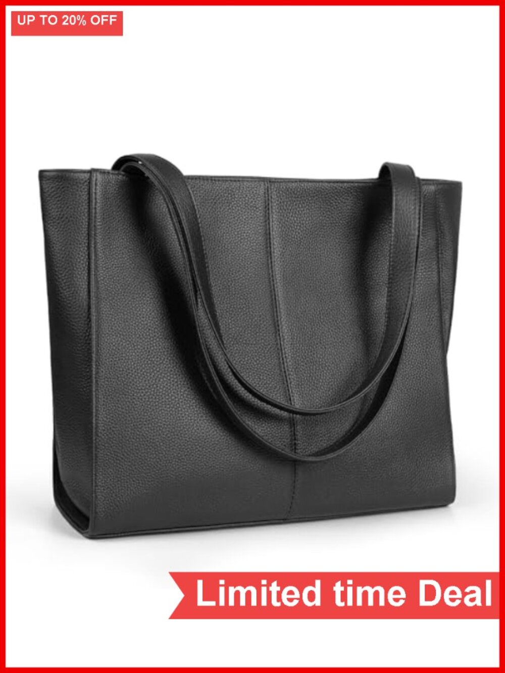 Genuine Leather Tote Bag for Women Laptop Purse Work Travel Handbag